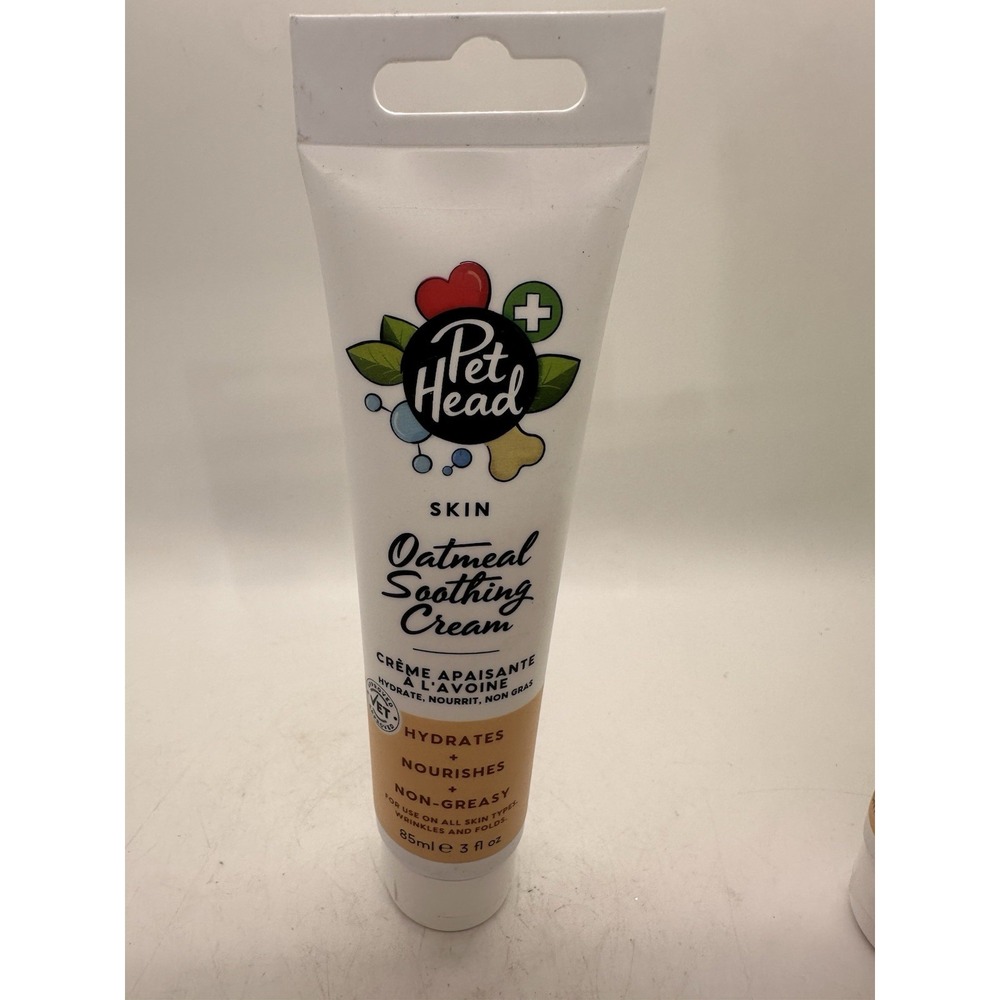 Pet Head Oatmeal Soothing Cream Dog Wrinkles Folds 3 oz Unscented Sealed New